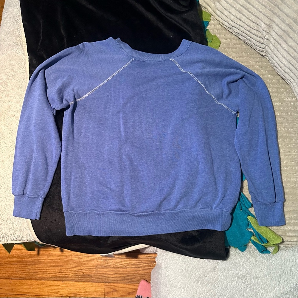 Vintage 80s Beverly Hills Polo Club Crewneck Sweatshirt Blue - Picture 5 of 8